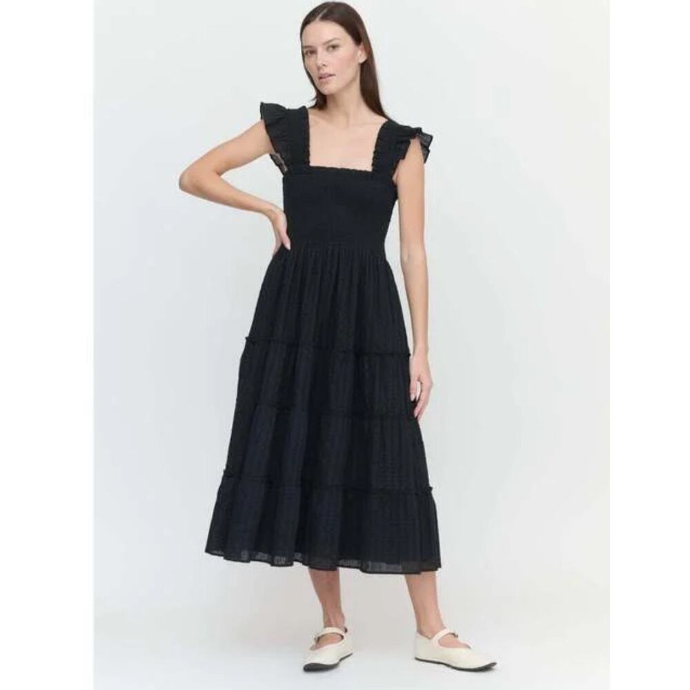 Hill House Black Clip Dot Ellie Nap Dress